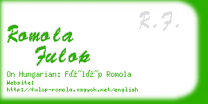 romola fulop business card